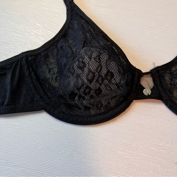 NWT Chantelle Lingerie Spirit Full Coverage Lace Molded Bra 32C BLACK #0097E - Picture 5 of 13